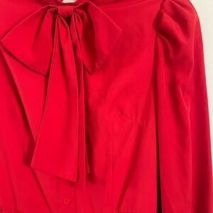 SHEIN Red Dress with Bow Detail